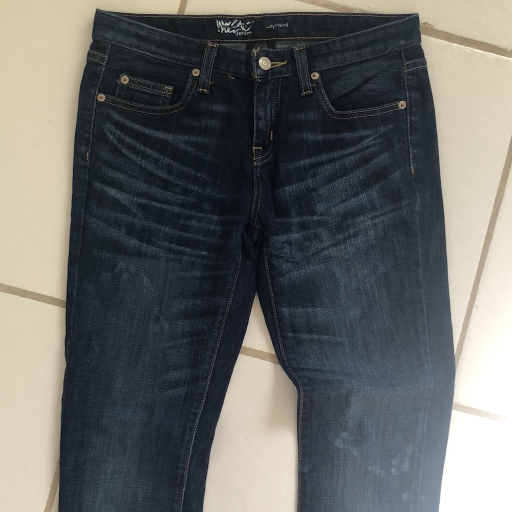 Mossimo Denim Boyfriend Jeans Semi Distressed Size 0R - Picture 5 of 11